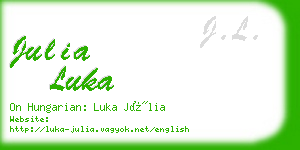 julia luka business card